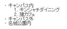 リストのサンプル